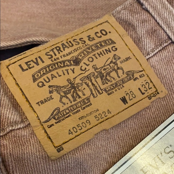 ☆ Deadstock Vintage Rare Dusty Rose Pink Levi’s ☆ - Picture 5 of 7